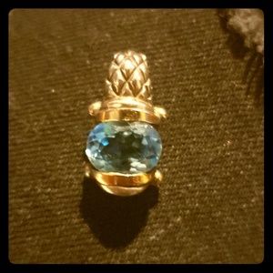 Silver and 14k yellow gold pendant